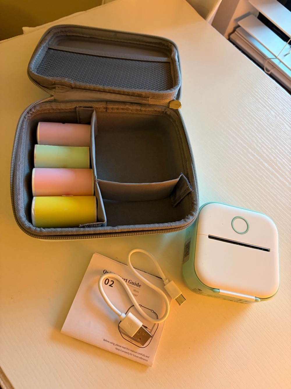 Phomemo Portable Mini Label Printer with Pastel Paper Rolls